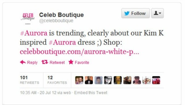 #Aurora Tweet